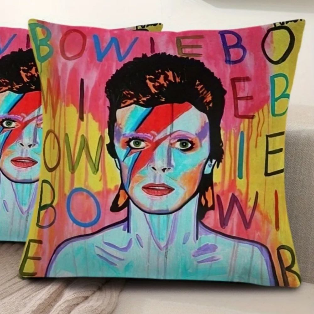 Pillow! David Bowie. About 18x18 Hypoallergenic.